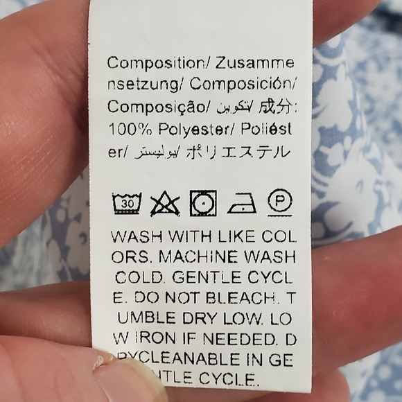 Shein Womens Dainty Floral Babydoll Milkmaid Midi Dress‎ Size 4 Blue Coquette - Picture 5 of 11